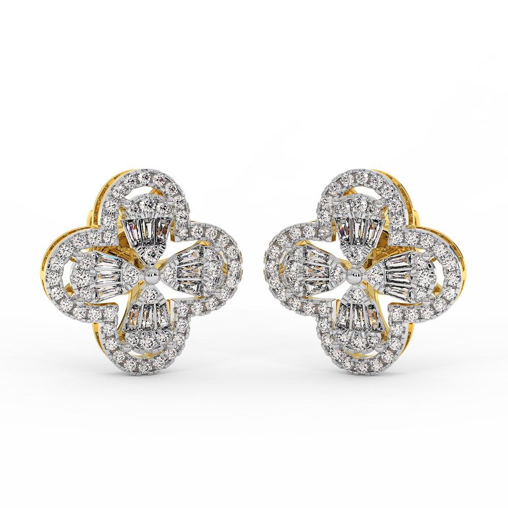 18K Gold Diamond Earrings